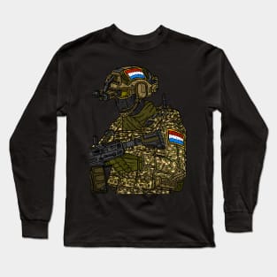 NLD, dutch special forces. commando. Royal Netherlands army. Long Sleeve T-Shirt